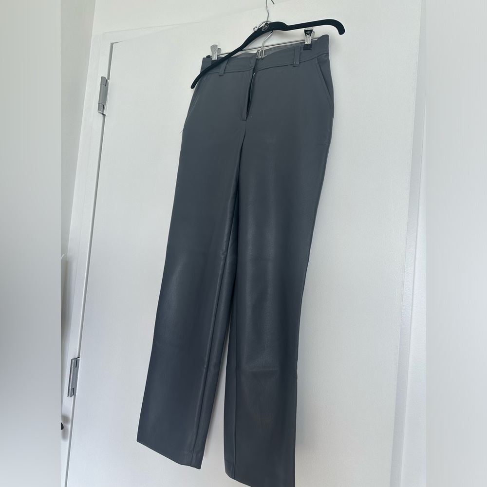 Babaton Charcoal Vegan Leather Pants